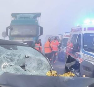 zdjęcie służb ratunkowych na miejscu wypadku drogowego