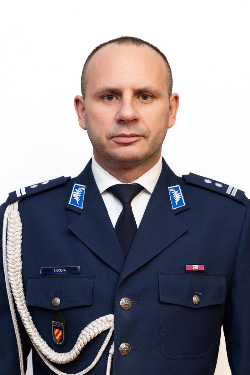 Komendant Powiatowy Policji w Kłodzku mł. insp. Tomasz Ociepa