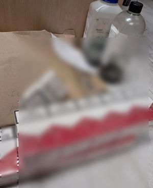 zabezpieczone paczki papierosów leża na blacie