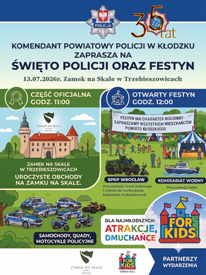 plakat zapraszający na obchody święta policji
